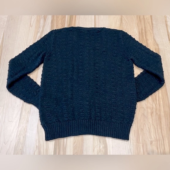 ETNIKO 100% Baby Alpaca Long Sleeve Cardigan Sweater - Black, Size S - Picture 9 of 15